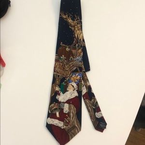 Vintage 1999 Norman Rockwell Silk Holiday Tie